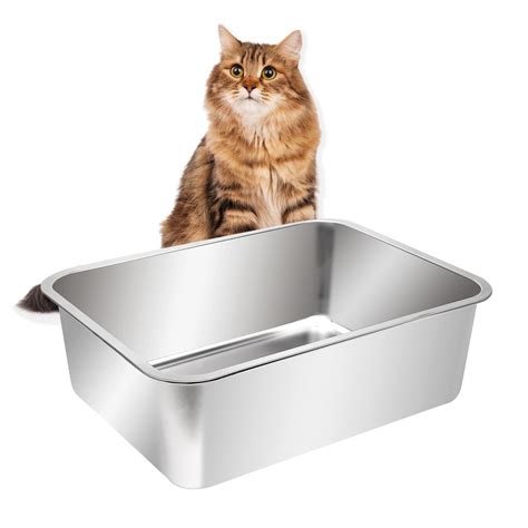 large metal cat litter box|stainless steel kitty litter boxes.